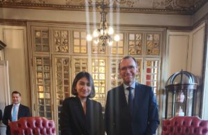 Canciller Laura Sarabia sostuvo encuentro bilateral con su homólogo de Noruega en Roma