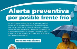 Malambo refuerza medidas preventivas ante anuncio de frente frío en el Caribe