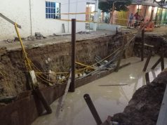 Alcaldia constata emergencia en altos de la metro producto de una socavación
