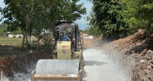 Avanzan las obras de mejoramiento vial en el barrio El Paraíso