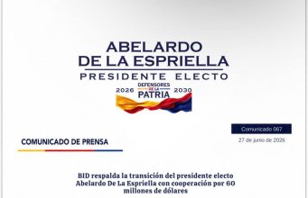 BID anuncia respaldo a la transición del gobierno de Abelardo de la Espriella con US$60 millones