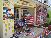 San Felipe se viste de rojo y blanco para exaltar los 102 años del Junior y la pasión mundialista