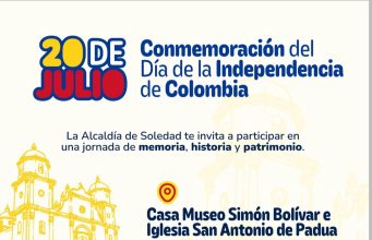 Soledad conmemora los 216 años de la Independencia de Colombia con una agenda cultural, artística y protocolaria