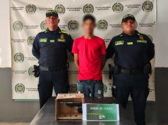 Capturamos en flagrancia a un hombre por el presunto delito de fabricación, tráfico, porte o tenencia de armas de fuego, accesorios, partes o municiones, en el municipio de Sabanalarga.