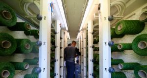 La transformación del Supermetro sigue en marcha con la instalación del césped híbrido