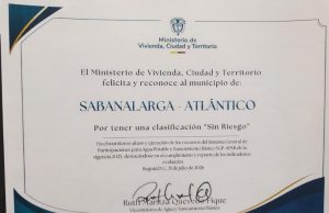 Sabanalarga alcanza la máxima calificación nacional en el manejo de recursos para agua potable